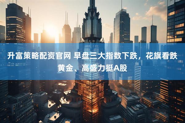 升富策略配资官网 早盘三大指数下跌，花旗看跌黄金、高盛力挺A股